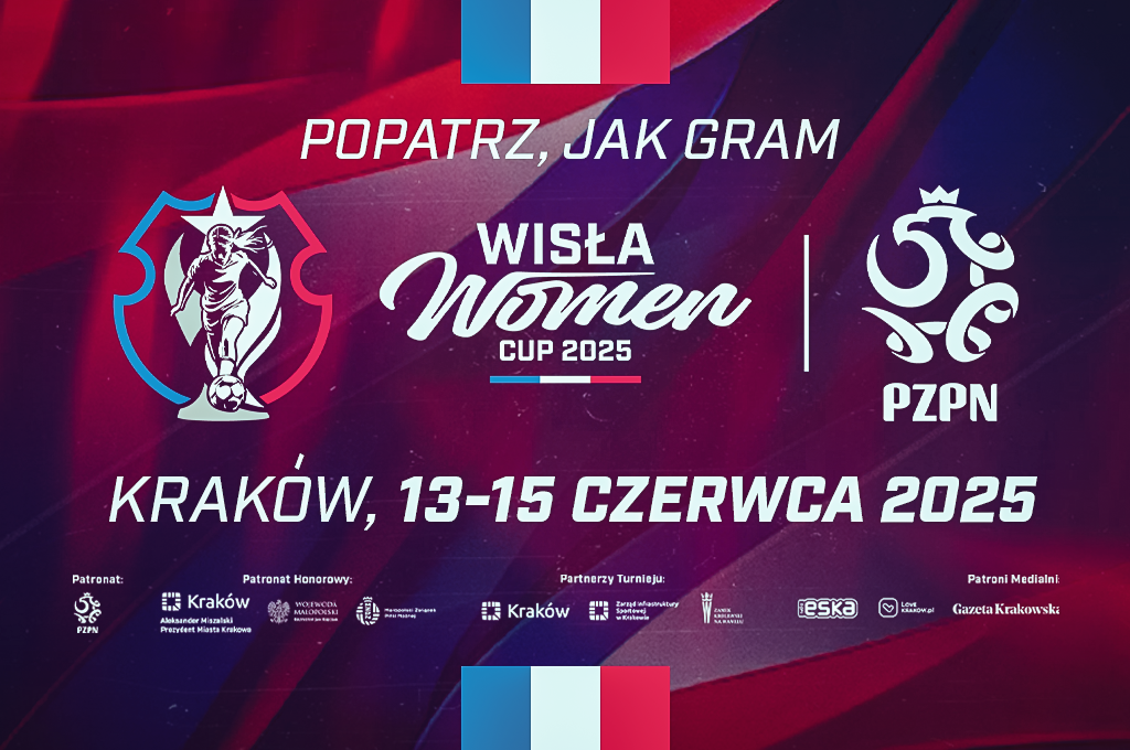 Plakat promujący wydarzenie Wisłą Women Cup 2025